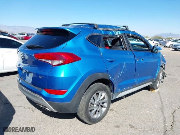 2017 Hyundai Tucson Value with VIN KM8J33A27HU396103, listed as a IAAI auction lot 41658990 with 82,625 mi miles. Bid and sale history available at carsss.com. Image 4.
