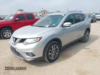 2015 Nissan Rogue SL with VIN 5N1AT2MT2FC875854, listed as a IAAI auction lot 41921295 with 44,055 mi miles. Bid and sale history available at carsss.com. Image 2.