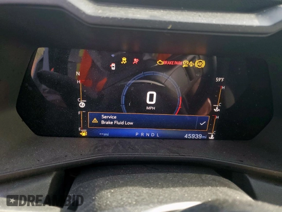 2023 Chevrolet Colorado 2WD Work Truck with VIN 1GCGSBEC6P1201879, listed as a Copart auction lot 60961335 with 45,939 mi miles and Salvage title. Bid and sale history available at DreamBid. Image 9.