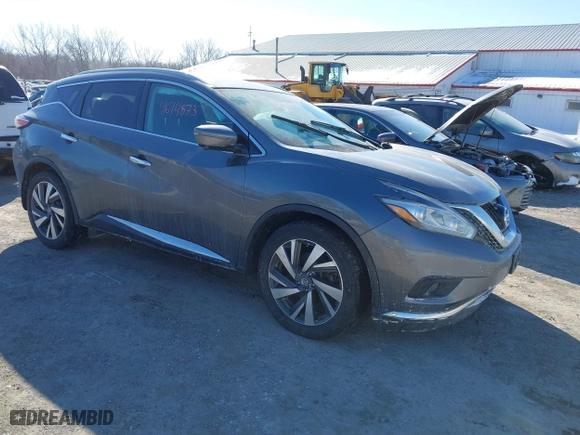 2016 Nissan Murano SL with VIN 5N1AZ2MH5GN158932, listed as a IAAI auction lot 41614873 with 112,294 mi miles. Bid and sale history available at carsss.com. Image 1.