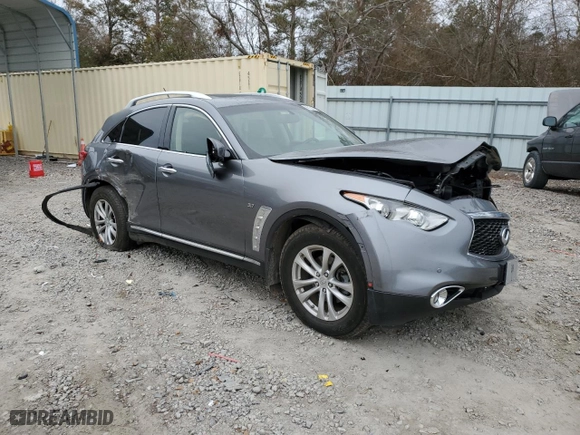 2017 Infiniti QX70 with VIN JN8CS1MW6HM415974, listed as a Copart auction lot 86130374 with 77,638 mi miles and Salvage Title. Bid and sale history available at carsss.com. Image 4.
