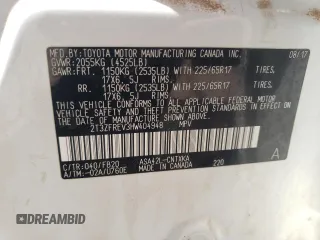 2017 Toyota RAV4 LE with VIN 2T3ZFREV3HW404948, listed as a Copart auction lot 51303095 with 130,812 mi miles and Salvage Title. Bid and sale history available at carsss.com. Image 16.