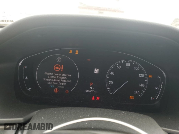 2019 Honda Accord Touring with VIN 1HGCV2F95KA017133, listed as a Copart auction lot 58395635 with 55,637 mi miles and Salvage title. Bid and sale history available at DreamBid. Image 9.