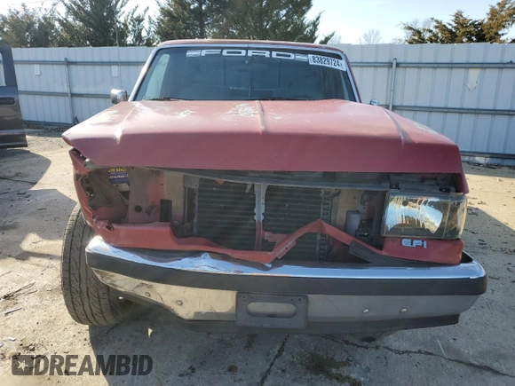 1990 Ford F-150 "S" with VIN 1FTDF15Y7LNB52515, listed as a Copart auction lot 83829724 with 966,652 mi miles and Salvage Title. Bid and sale history available at carsss.com. Image 5.