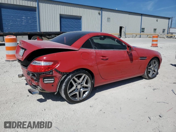 2014 Mercedes-Benz SLK-Class SLK 250 with VIN WDDPK4HA5EF085604, listed as a Copart auction lot 72010054 with 55,360 mi miles and Salvage Title. Bid and sale history available at carsss.com. Image 3.