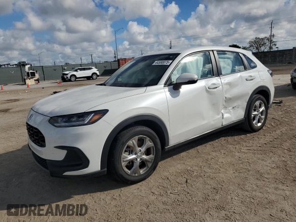 2024 Honda HR-V LX with VIN 3CZRZ1H34RM727051, listed as a Copart auction lot 44580075 with 15,573 mi miles and Salvage Title. Bid and sale history available at DreamBid. Image 1.