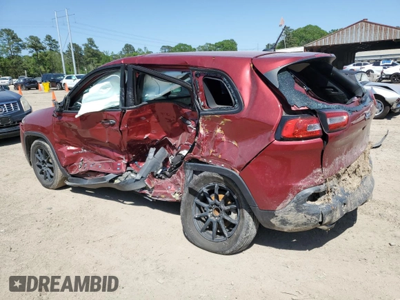 2015 Jeep Cherokee Sport z VIN 1C4PJLABXFW517597, wystawiony jako Copart lot #51459265 z przebiegiem Nie podano mil oraz Szkoda całkowita • Salvage title. Historia ofert i sprzedaży dostępna na DreamBid. Obrazek 2.