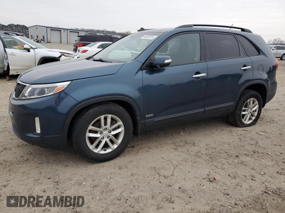 2014 Kia Sorento LX with VIN 5XYKTDA74EG541377, listed as a Copart auction lot 44907815 with 128,335 mi miles and Clean Title. Bid and sale history available at carsss.com. Image 1.