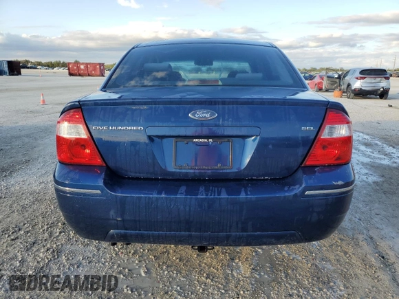 2005 Ford Five Hundred SEL with VIN 1FAFP241X5G133986, listed as a Copart auction lot 83813514 with Not Provided miles and Salvage Title. Bid and sale history available at carsss.com. Image 6.