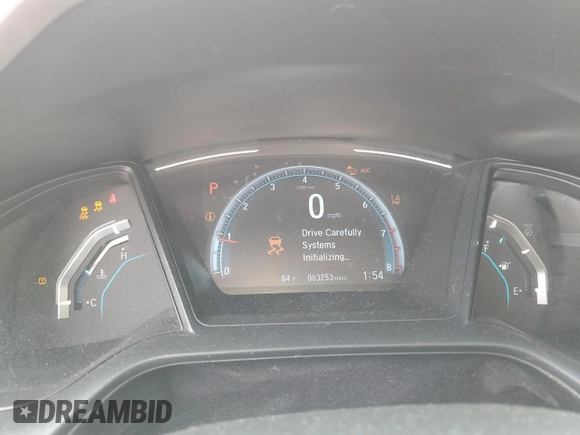 2019 Honda Civic LX with VIN 2HGFC2F65KH578149, listed as a Copart auction lot 52990095 with 63,253 mi miles and Salvage Title. Bid and sale history available at DreamBid. Image 9.