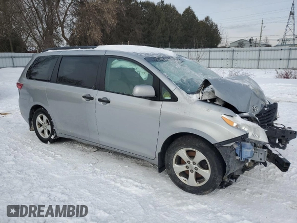 2016 Toyota Sienna L with VIN 5TDZK3DC5GS694814, listed as a Copart auction lot 44316025 with 149,886 mi miles and Salvage title. Bid and sale history available at DreamBid. Image 4.