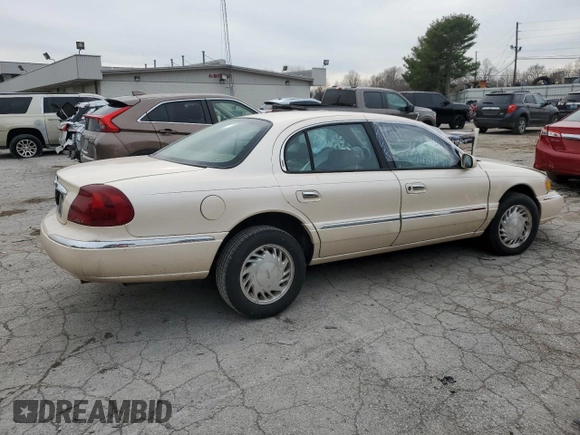 1998 Lincoln Continental with VIN 1LNFM97V5WY720999, listed as a Copart auction lot 84705054 with 0 mi miles and Salvage Title. Bid and sale history available at carsss.com. Image 3.