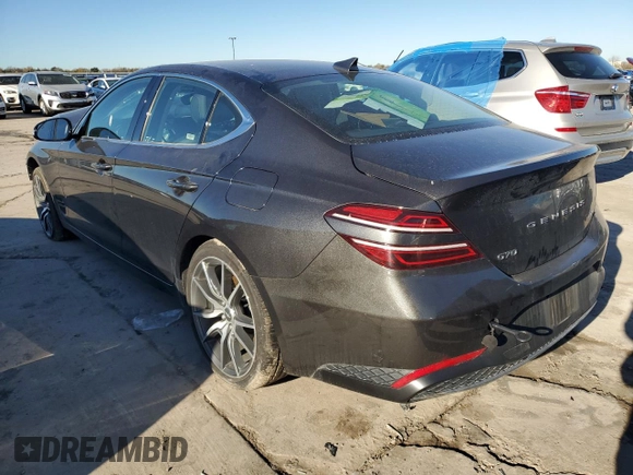 2023 Genesis G70 2.0T with VIN KMTG34TAXPU132530, listed as a Copart auction lot 83795954 with Not Provided miles and Non Repairable. Bid and sale history available at DreamBid. Image 2.