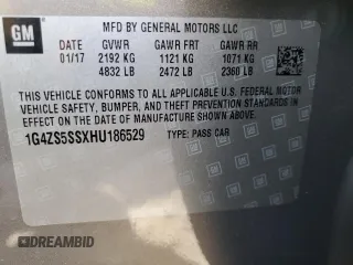2017 Buick LaCrosse Premium with VIN 1G4ZS5SSXHU186529, listed as a Copart auction lot 54076565 with 30,999 mi miles and Salvage Title. Bid and sale history available at carsss.com. Image 12.