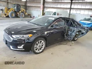 2020 Ford Fusion Titanium with VIN 3FA6P0SU2LR112055, listed as a Copart auction lot 50879365 with 69,684 mi miles and Salvage title. Bid and sale history available at DreamBid. Image 1.