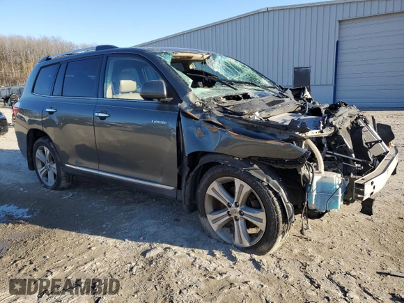 2012 Toyota Highlander Limited with VIN 5TDDK3EH9CS158169, listed as a Copart auction lot 48711705 with 0 mi miles and Salvage Title. Bid and sale history available at carsss.com. Image 4.