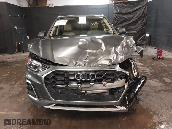 2022 Audi Q5 S line Premium with VIN WA1GAAFY8N2081365, listed as a IAAI auction lot 41630360 with 21,134 mi miles and . Bid and sale history available at DreamBid. Image 12.