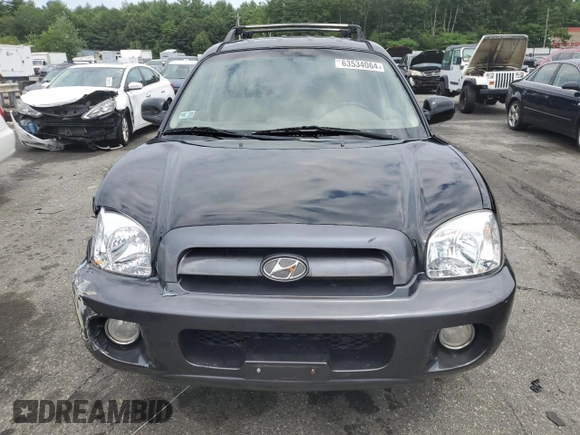 2006 Hyundai Santa Fe GLS with VIN KM8SC73D86U105860, listed as a Copart auction lot 63534064 with 164,459 mi miles and Salvage Title. Bid and sale history available at carsss.com. Image 5.
