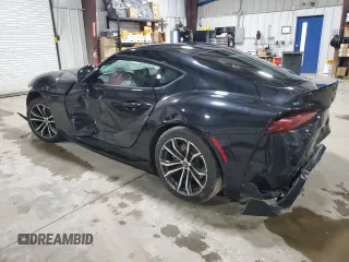 2021 Toyota GR Supra 2.0 with VIN WZ1DB2C0XMW044031, listed as a Copart auction lot 47204675 with 0 mi miles and Salvage Title. Bid and sale history available at carsss.com. Image 2.