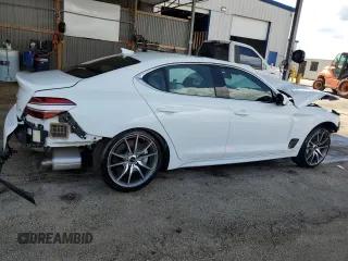 2025 Genesis G70 2.5T with VIN KMTG34SC0SU152314, listed as a Copart auction lot 61581285 with 8,656 mi miles and Non repairable. Bid and sale history available at DreamBid. Image 3.