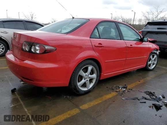 2008 Mazda 6 i Sport VE with VIN 1YVHP80C785M45688, listed as a Copart auction lot 47187665 with 137,205 mi miles and Salvage Title. Bid and sale history available at carsss.com. Image 3.