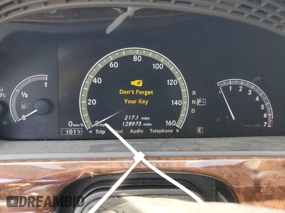 2012 Mercedes-Benz S 550 with VIN WDDNG9EB1CA477248, listed as a Copart auction lot 56546595 with 128,973 mi miles and Salvage title. Bid and sale history available at DreamBid. Image 9.