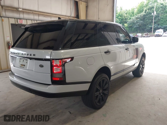 2016 Land Rover Range Rover HSE with VIN SALGS2KF7GA249348, listed as a IAAI auction lot 42618077 with 108,916 mi miles and . Bid and sale history available at DreamBid. Image 4.