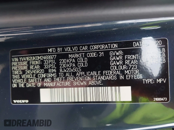2021 Volvo XC40 Momentum z VIN YV4162UK0M2469977, wystawiony jako IAAI lot #41956088 z przebiegiem 51 567 mil mil oraz . Historia ofert i sprzedaży dostępna na DreamBid. Obrazek 9.