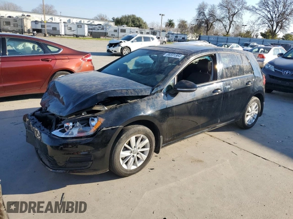2015 Volkswagen Golf TSI S z VIN 3VW117AU7FM100644, wystawiony jako Copart lot #86591564 z przebiegiem 93 713 mil mil oraz Szkoda całkowita • Salvage title. Historia ofert i sprzedaży dostępna na DreamBid. Obrazek 1.