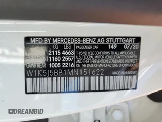 2021 Mercedes-Benz CLA with VIN W1K5J5BB1MN151622, listed as a Copart auction lot 69199904 with 40,824 mi miles and Salvage Title. Bid and sale history available at carsss.com. Image 14.