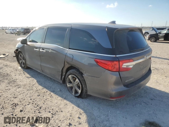 2019 Honda Odyssey Touring with VIN 5FNRL6H85KB022527, listed as a Copart auction lot 43851485 with 104,332 mi miles and Salvage Title. Bid and sale history available at carsss.com. Image 2.