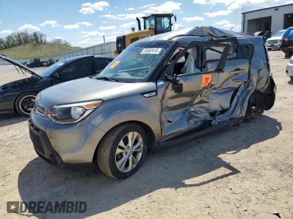 2015 Kia Soul + with VIN KNDJP3A57F7192352, listed as a Copart auction lot 55882415 with Not Provided miles and Non Repairable. Bid and sale history available at DreamBid. Image 1.
