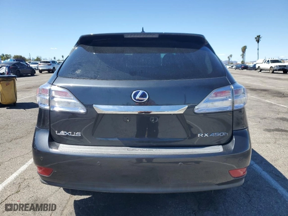 2010 Lexus RX 450h with VIN JTJZB1BA0A2000922, listed as a Copart auction lot 49775685 with 59,585 mi miles and Salvage Title. Bid and sale history available at carsss.com. Image 6.