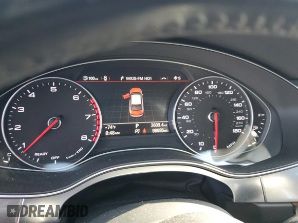 2016 Audi A6 Prestige with VIN WAUHGAFC9GN000885, listed as a Copart auction lot 53656633 with 98,685 mi miles and Salvage title. Bid and sale history available at DreamBid. Image 9.