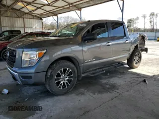 2021 Nissan Titan SV with VIN 1N6AA1EFXMN518756, listed as a Copart auction lot 44969775 with 101,589 mi miles and Salvage Title. Bid and sale history available at carsss.com. Image 1.