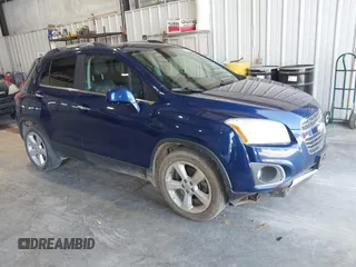 2015 Chevrolet Trax LTZ with VIN 3GNCJNSB0FL201292, listed as a IAAI auction lot 41959167 with 160,425 mi miles. Bid and sale history available at carsss.com. Image 1.