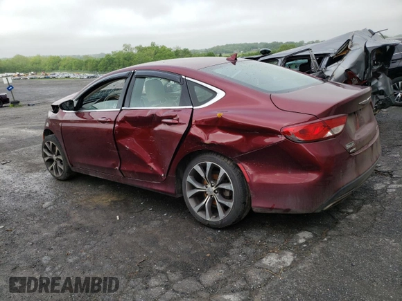 2015 Chrysler 200 C z VIN 1C3CCCEG7FN584277, wystawiony jako Copart lot #56984225 z przebiegiem 112 377 mil mil oraz Szkoda całkowita • Salvage title. Historia ofert i sprzedaży dostępna na DreamBid. Obrazek 2.