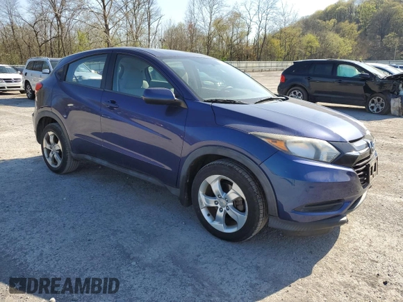2016 Honda HR-V LX with VIN 3CZRU6H34GM722537, listed as a Copart auction lot 54410055 with 60,743 mi miles and Salvage Title. Bid and sale history available at carsss.com. Image 4.