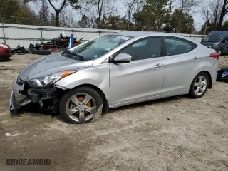 2013 Hyundai Elantra GLS PZEV with VIN KMHDH4AE5DU851748, listed as a Copart auction lot 48016695 with 83,272 mi miles and Salvage Title. Bid and sale history available at carsss.com. Image 1.