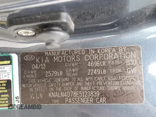 2014 Kia Cadenza Premium with VIN KNALN4D78E5123839, listed as a Copart auction lot 41669625 with 74,573 mi miles and Salvage Title. Bid and sale history available at carsss.com. Image 13.