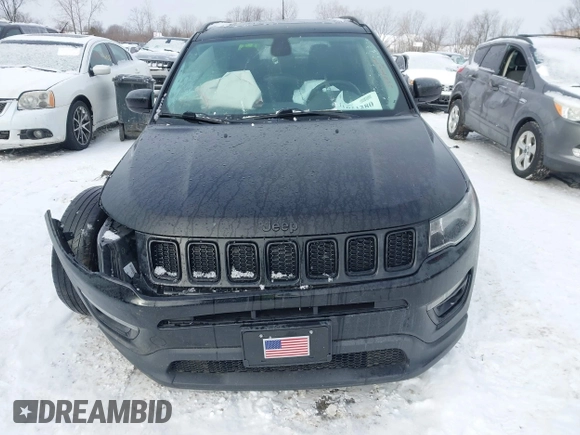 2020 Jeep Compass North with VIN 3C4NJDBB8LT168386, listed as a IAAI auction lot 41621280 with 90,023 mi miles and . Bid and sale history available at DreamBid. Image 11.