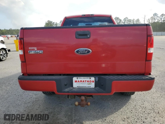 2005 Ford F-150 XL with VIN 1FTRF14W05NB33328, listed as a Copart auction lot 51165025 with 166,137 mi miles and Salvage Title. Bid and sale history available at carsss.com. Image 6.