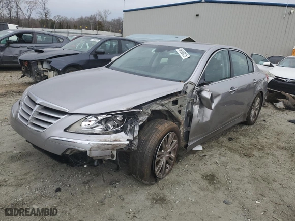 2012 Hyundai Genesis 3.8L with VIN KMHGC4DD9CU190416, listed as a Copart auction lot 48166425 with 146,948 mi miles and Salvage Title. Bid and sale history available at carsss.com. Image 1.