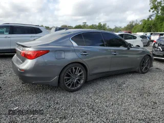 2016 Infiniti Q50 3.0t Red Sport 400 with VIN JN1FV7AP7GM421302, listed as a Copart auction lot 51716195 with 92,137 mi miles and Salvage Title. Bid and sale history available at carsss.com. Image 3.