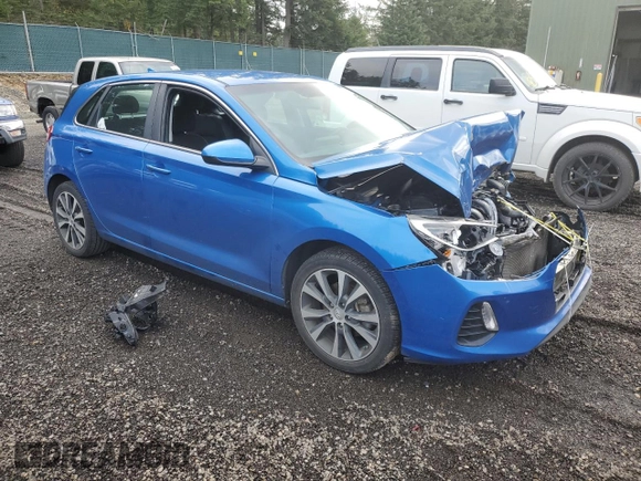 2018 Hyundai Elantra GT with VIN KMHH35LE4JU034043, listed as a Copart auction lot 79347134 with 0 mi miles and Salvage Title. Bid and sale history available at carsss.com. Image 4.