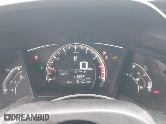 2016 Honda Civic Sedan LX with VIN 2HGFC2F56GH574075, listed as a IAAI auction lot 41904230 with 118,869 mi miles. Bid and sale history available at carsss.com. Image 7.