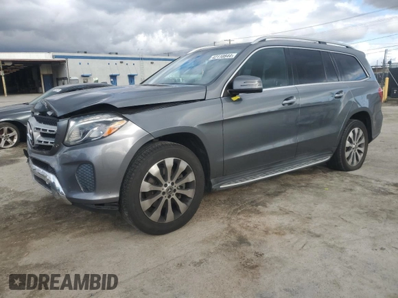 2018 Mercedes-Benz GLS 450 with VIN 4JGDF6EE0JB173171, listed as a Copart auction lot 42110844 with 80,119 mi miles and . Bid and sale history available at DreamBid. Image 1.