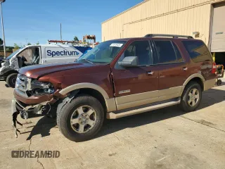 2007 Ford Expedition Eddie Bauer with VIN 1FMFU17597LA52995, listed as a Copart auction lot 57619435 with 215,921 mi miles and Salvage title. Bid and sale history available at DreamBid. Image 1.