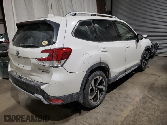 2023 Subaru Forester Touring with VIN JF2SKARC2PH455628, listed as a Copart auction lot 87621435 with 25,255 mi miles and Salvage Title. Bid and sale history available at carsss.com. Image 3.
