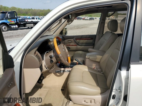 2001 Lexus LX 470 with VIN JTJHT00W913507524, listed as a Copart auction lot 51601785 with 171,779 mi miles and Salvage Title. Bid and sale history available at carsss.com. Image 7.